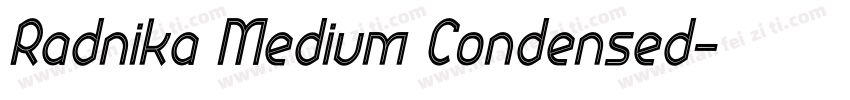 Radnika Medium Condensed字体转换